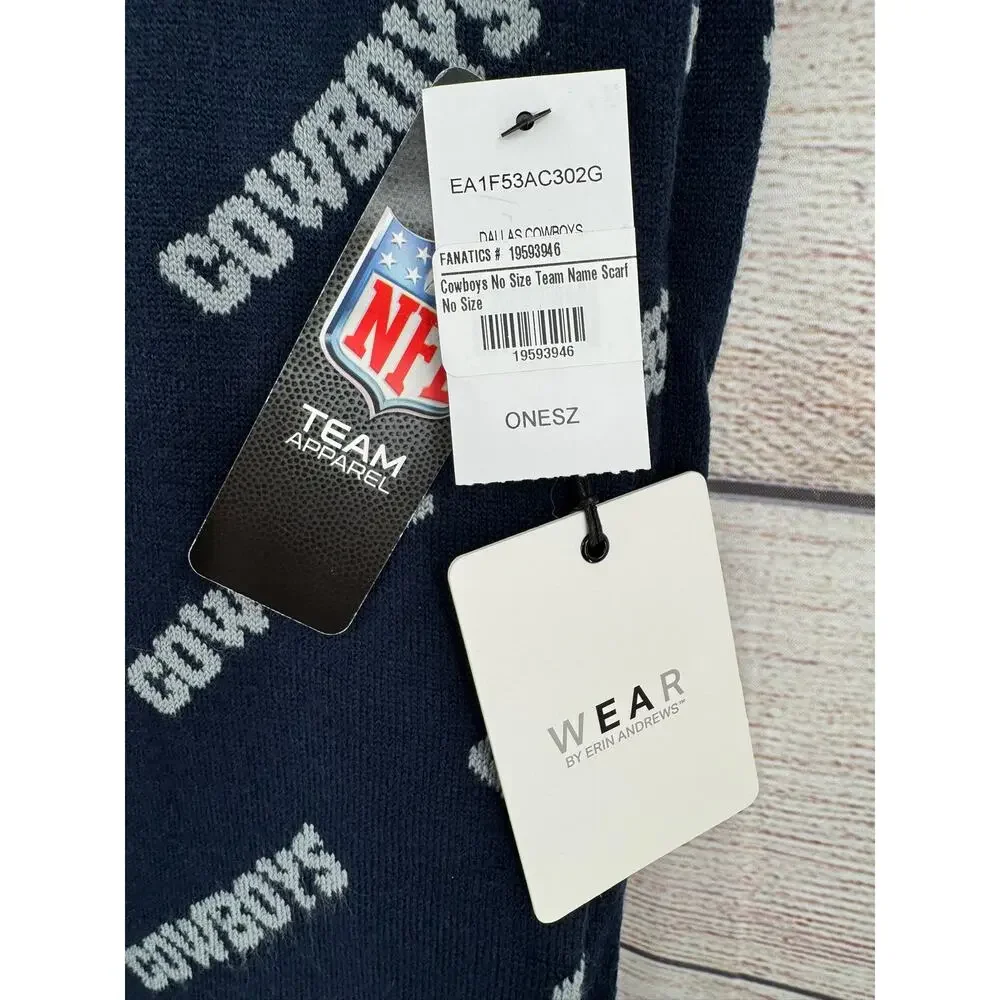 Wear Erin‎ Andrews NFL Team Apparel Dallas Cowboys Scarf 70x7 Blue Gray NEW